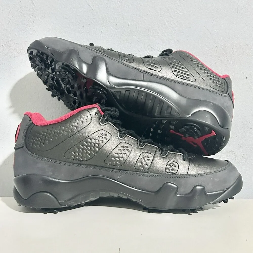 Air Jordan 9 Low G “Charcoal” Men’s Size 11.5-12 Red Black Golf Shoes No Lid